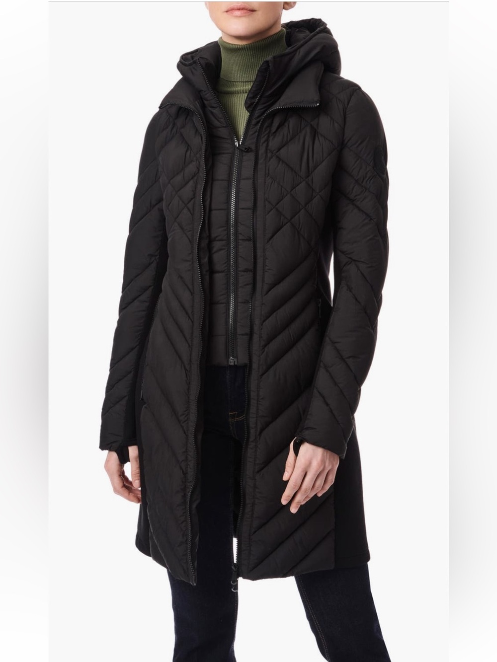 Bernardo Hooded Puffer Jacket Size L